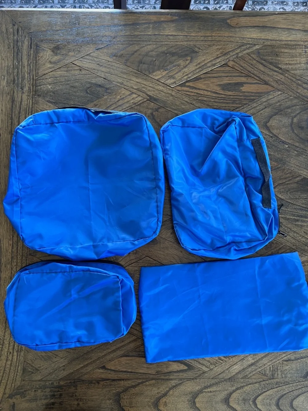 Blue Travel Packing Cube Set - 4 Pieces, Handles, Double Zippers, Like New